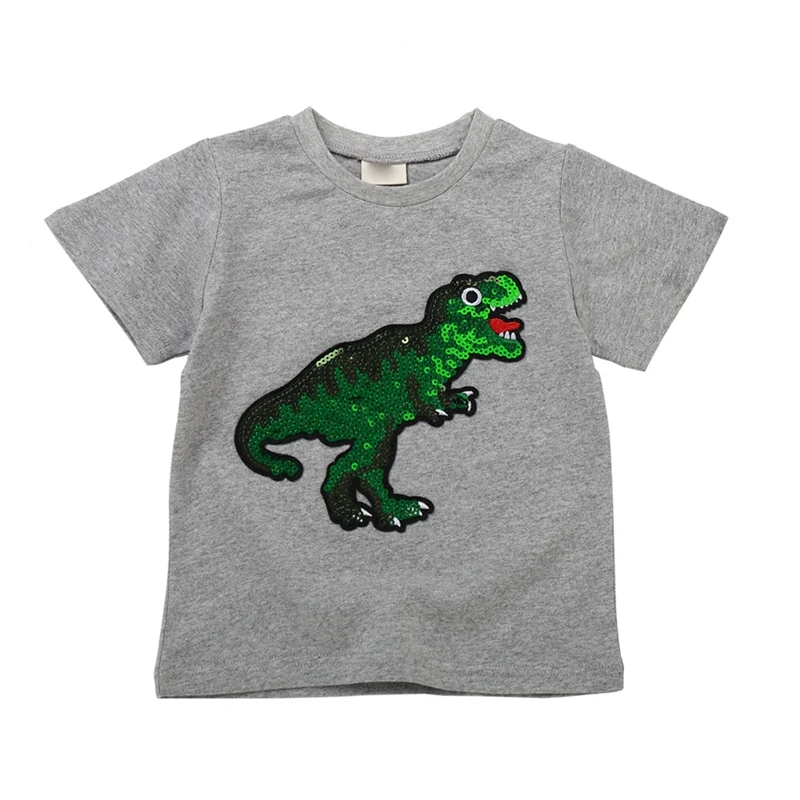 

Kids Clothes Baby Girl Boy Short Sleeve T-Shirts For Kids Sequins Cartoon Pattern Tops Tees Shirts Casual Blouse T-Shirts