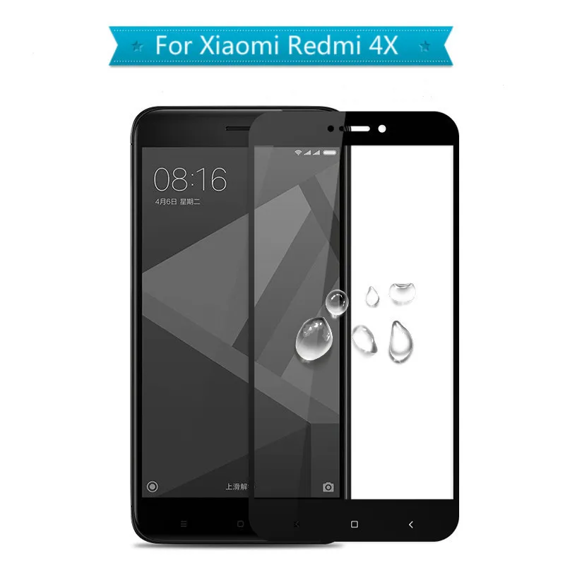 Закаленное стекло для Xiaomi Redmi 4x защитная 3d пленка с изогнутыми краями Премиум