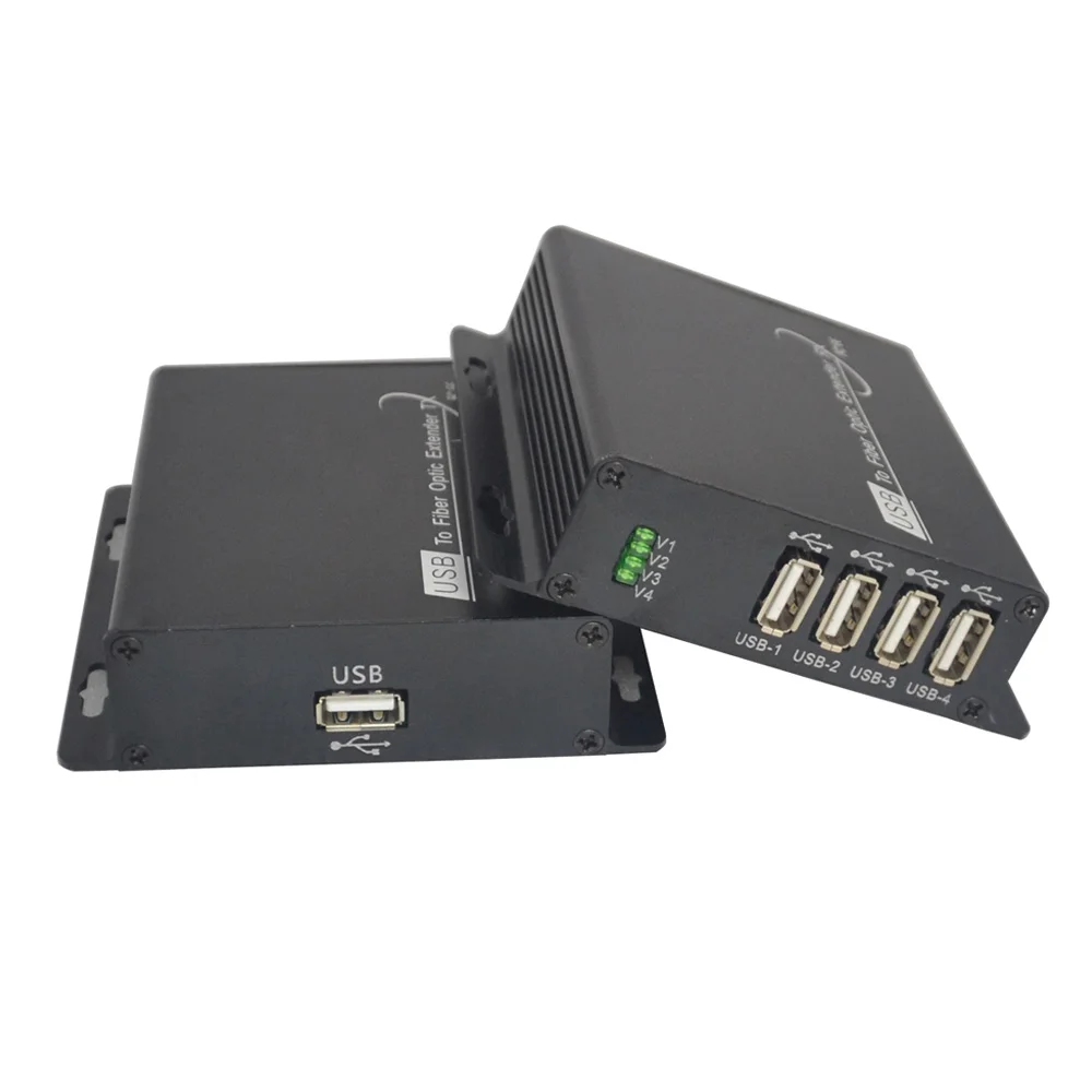 High Quality Usb Extenders 1x4,usb2.0 Data Over Fiber Optic Media