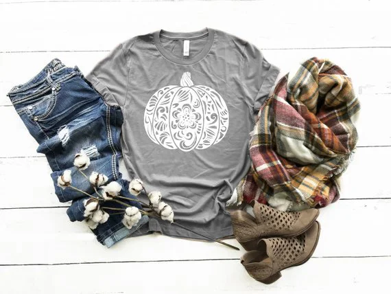 

Summer Halloween Family Holiday Tee Floral Pumpkin Shirt Tumblr Thanksgiving Shirt Graphic Slogan Popular Tops Cotton t shirts