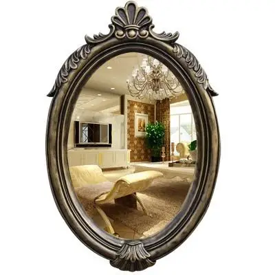 Европейский Овальный настенный кантри ванная комната зеркало Американский минималистичный раковины для ванной комнаты украшение зеркало для спальни - Цвет: 8