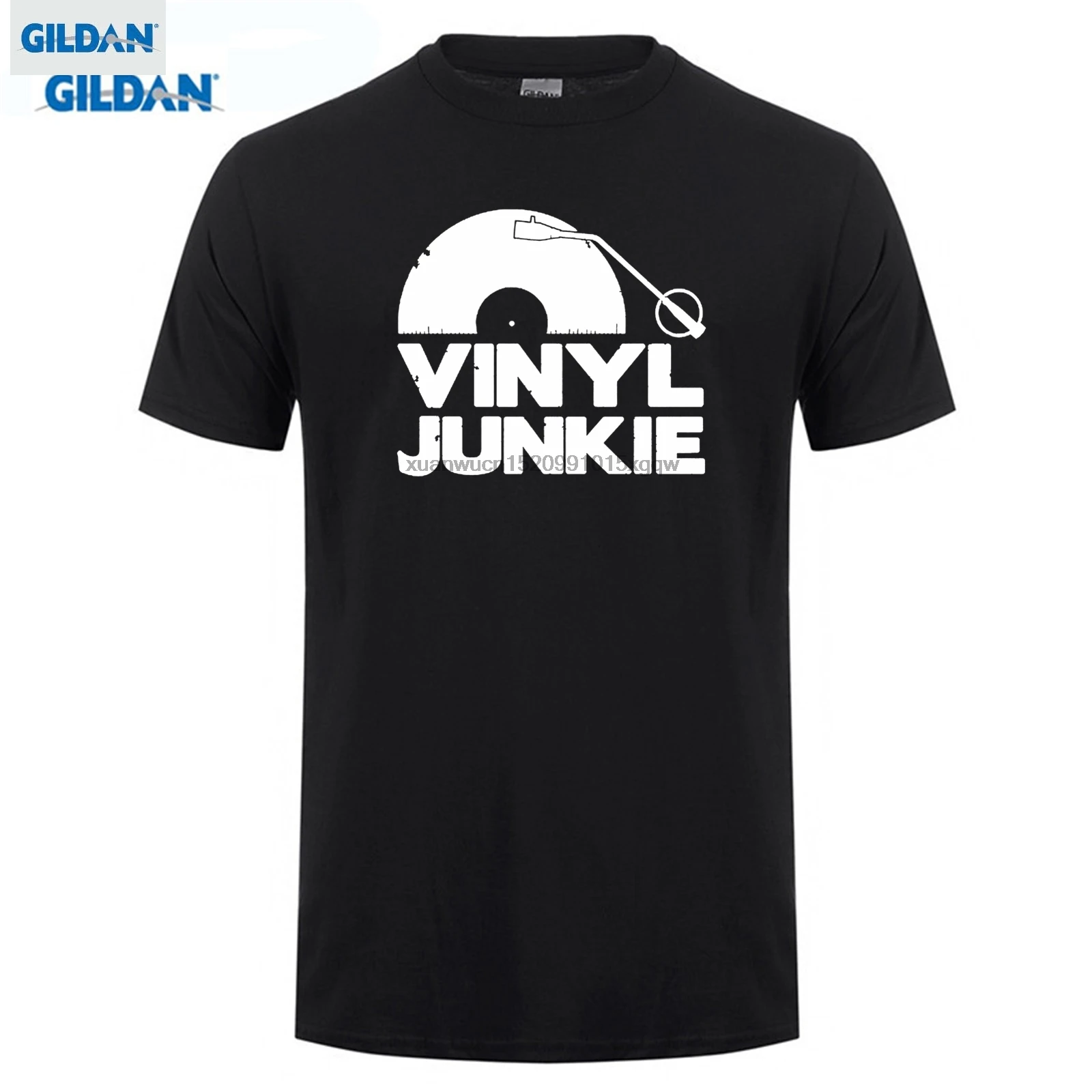 GILDAN est Мужская хлопковая футболка с забавным принтом виниловая Футболка Junkie