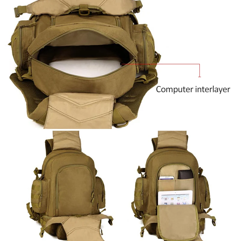 40L Military Backpack Multi-function 3 in 1 Men Tactical Rucksack Waist Pack Combination Mountainee