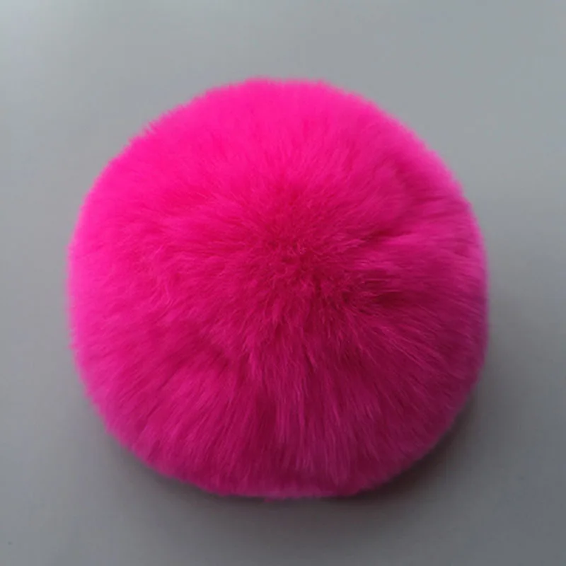 

Original Factory Hot sale Keyhains Accessory Real Rabbit Fur Ball Pom Pom Plush Bag Car Pendant Key Chain EH642