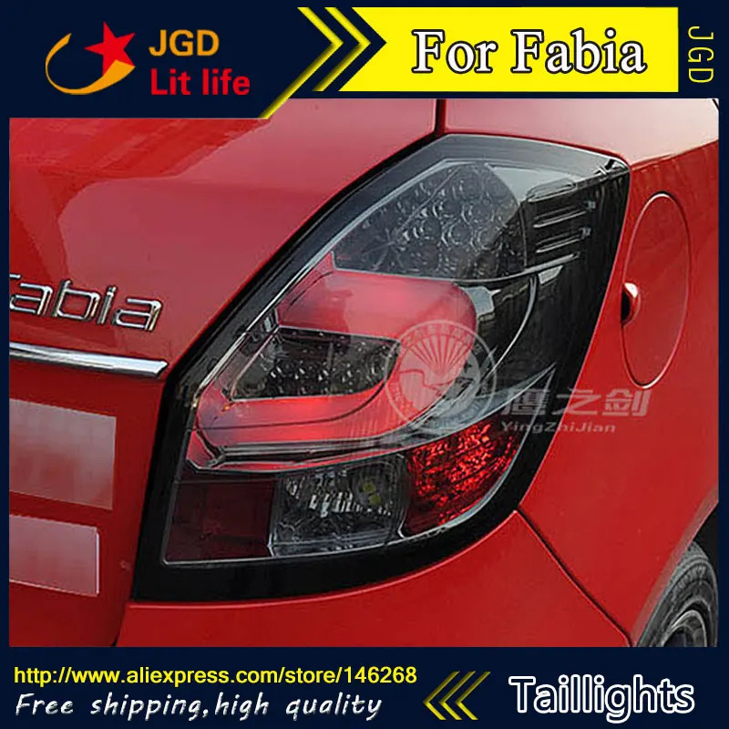 Car Styling tail lights for Skoda Fabia 2008-2012 LED Tail Lamp rear trunk lamp cover drl+signal+brake+reverse