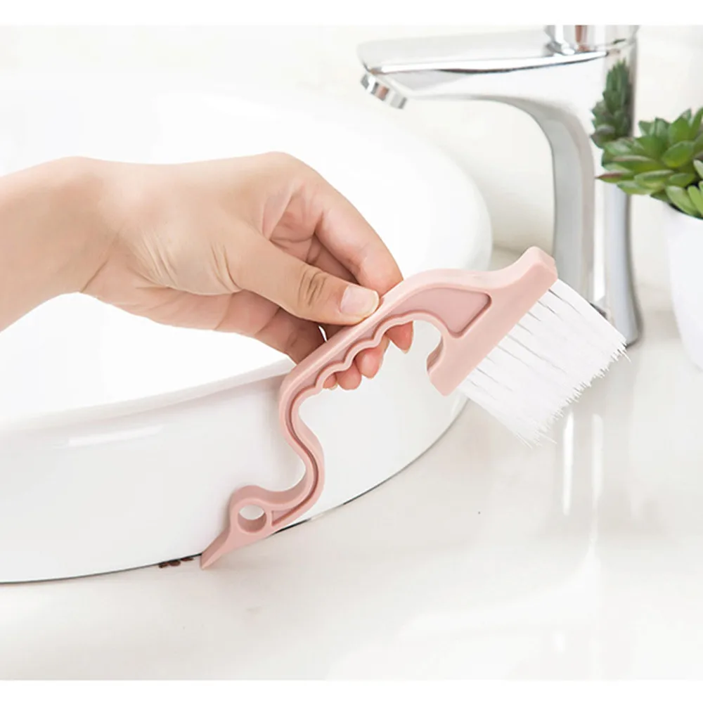 Para lavar las ventanas de la mano de la puerta de la ventana forma ángulo muerto cepillo de limpieza hogar 0,8