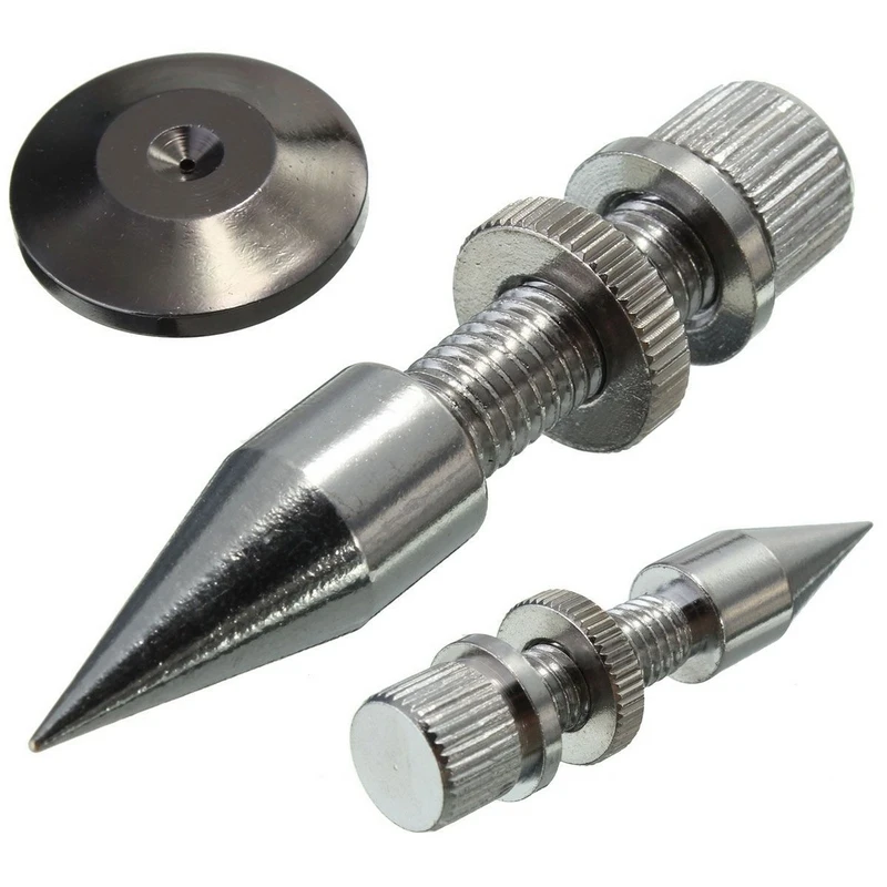 1set M8*60mm Audio Speaker Spike Isolation Amplifier Cone Stand Feet +HiFi Speaker Shockproof Base Pads