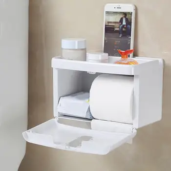 

1 Pc Home Bathroom Waterproof Free Punch Tissue Holder Toilet Paper Shelf Case Box Paper Holders