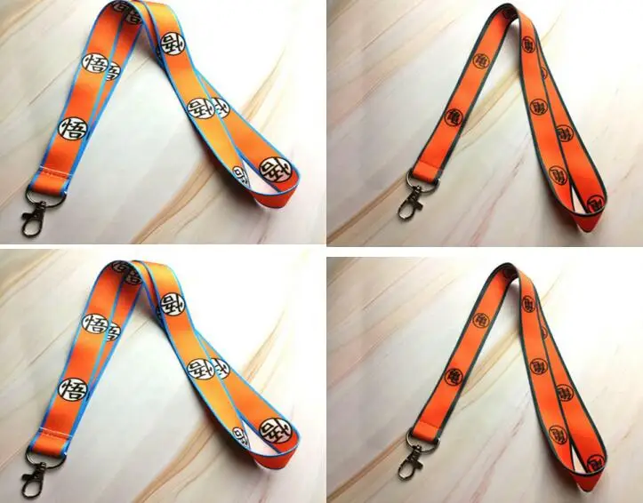 

10pcs/20pcs/30pcs/50pcs Japanese anime Dragon Ball Z Neck Strap Lanyard Mobile Phone Key Chain ID Badge Key Chains K316