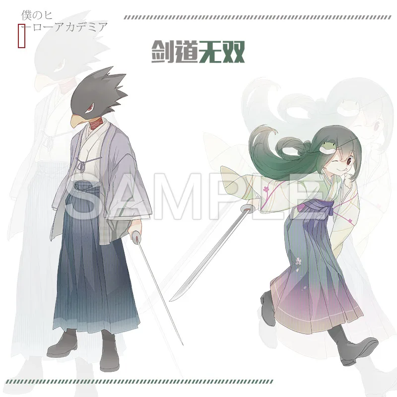 Классное аниме My Hero academic Tokoyami Fumikage Asui Tsuyu фигурка на акриловой подставке модель
