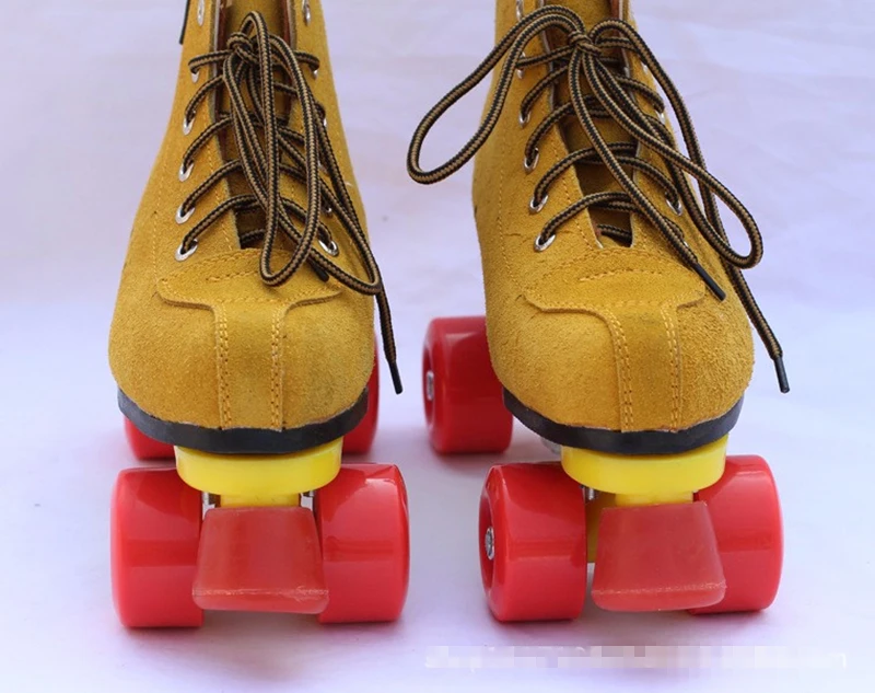 القادمون الجدد للجنسين الكبار الكلاسيكية نمط إنجلترا رباعية الأسطوانة التمهيد في الهواء الطلق داخلي 4 عجلات مزدوجة اثنين خط الأسطوانة أحذية