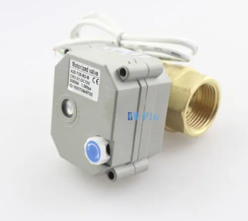 HSH-Flo DC24V 2-ходовой моторизованный шаровой клапан NPT/BSP полный диаметр латунь, 2 проводной Контроль Электрический клапан с ручным управлением CR2-01