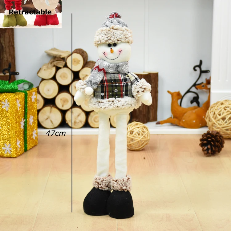 Новогоднее украшение Санта-Клауса, снеговика, Рождественская статуэтка, куклы, красное украшение для рождественской елки, рождественские украшения, подвеска