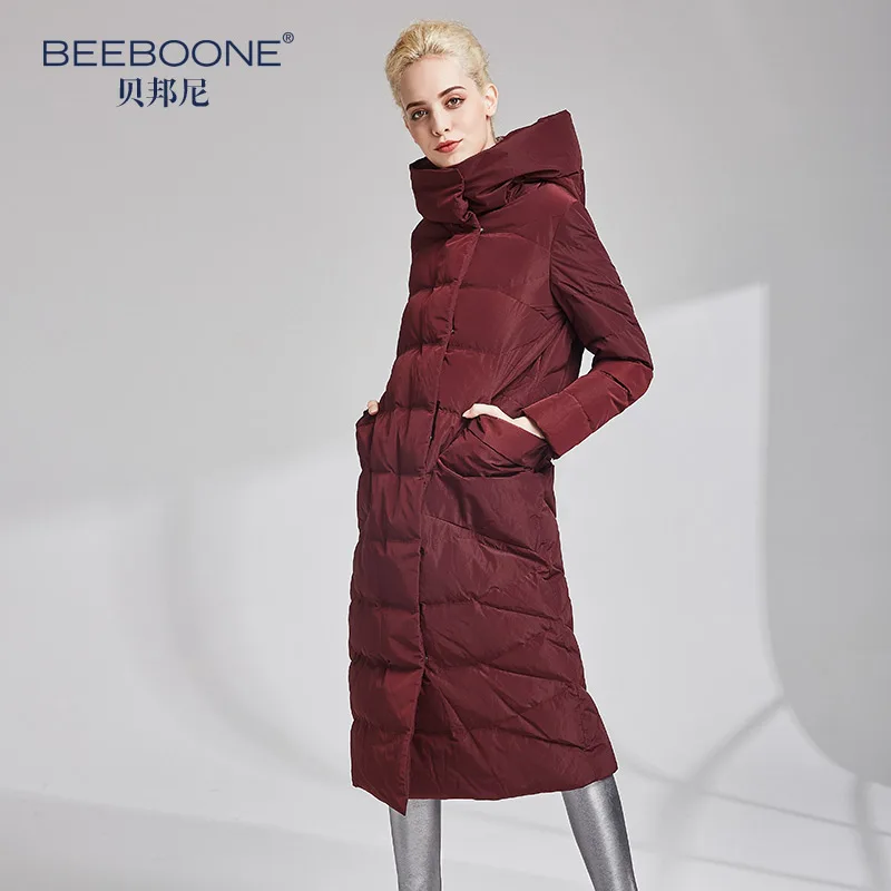 Женский длинный толстый пуховик BEEBOONE тонкая теплая зимняя куртка|Пуховики| |