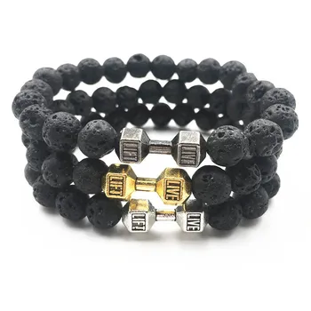 

NCRORCN Natural Stone Bracelets Round Beaded Stone Wristband Bracelets