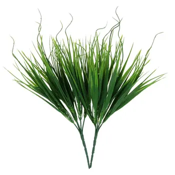 

Lot of 2pcs Leaf Plant Bush Artificial Grass Decoration of the House Green