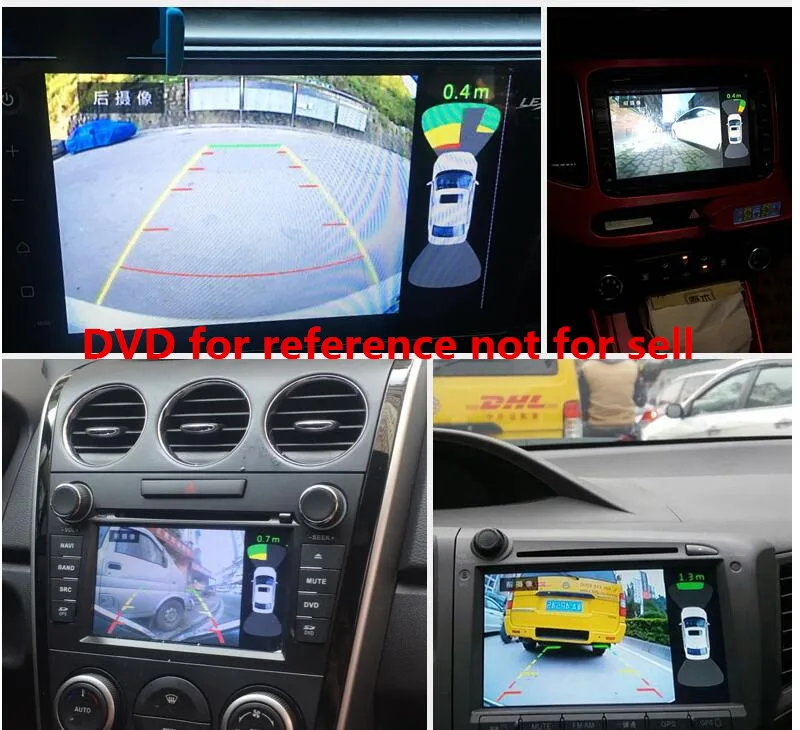Auto Video Parking Sensor 8 sensor with waterproof plug +Rear/front View Camera visual image model for BMW Intelligent parking