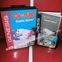 Игра sega MD-Том и Джерри неистовые выходки с коробкой и руководством для 16 бит sega MD игровой картридж Megadrive Genesis system