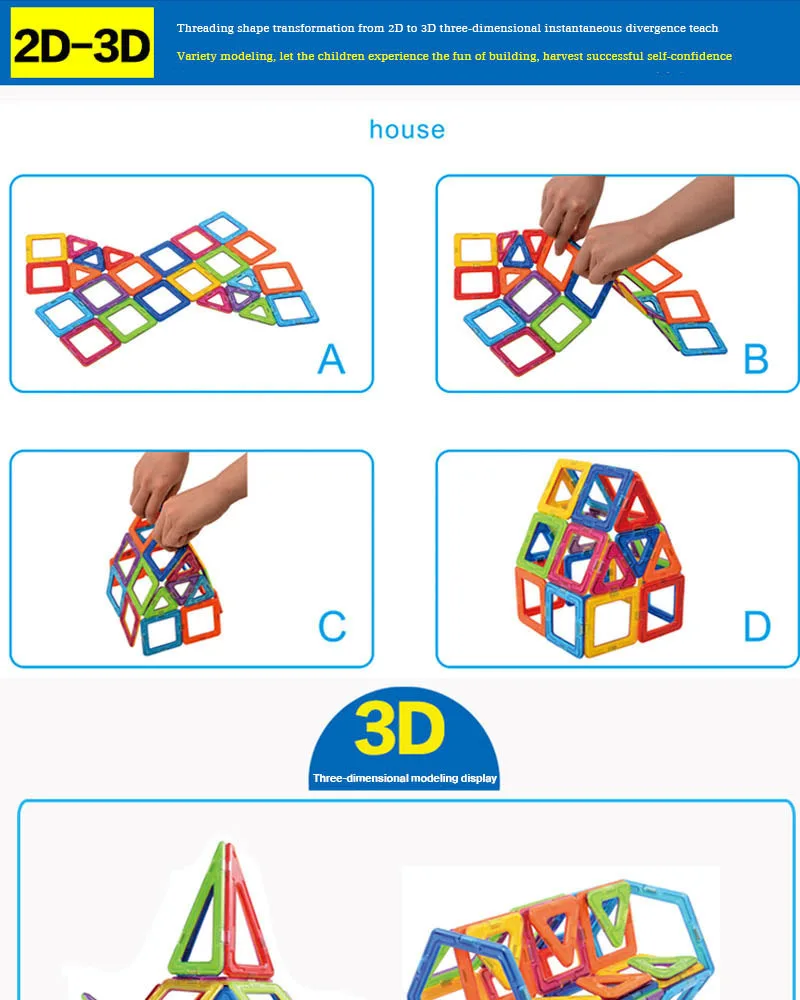 32 шт. маг-разнообразие DIY Пластик мини Магнитные стоительные блоки Сборная модель образовательный просвещение сборки игрушки для детей