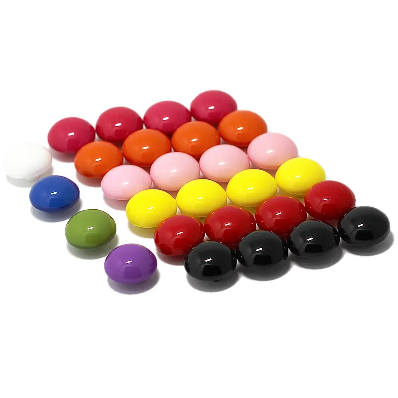 50Pcs/10 Color New Candy Seven-color Mushroom Button Diy Handmade Decorative Shirt Button 10-30mm