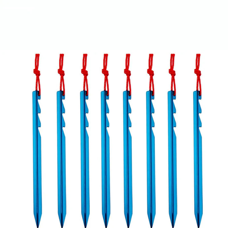 5pcs Tent Pegs Nail Aluminium Alloy Stake 18cm Outdoor Camping Accessories Hiking Traveling Fishing Equipment Sun Shelter Pegs (12)