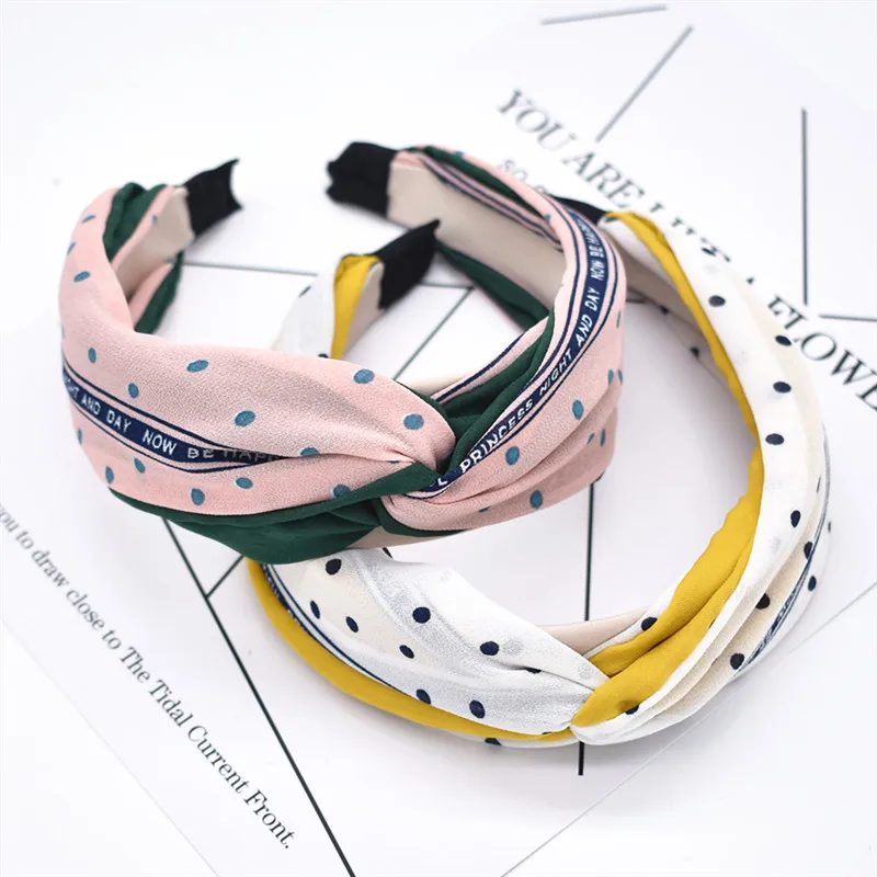 

Fashion Wide Side Hairband Lovely Turban Head Band Pearl Hair Accessories Fresh Women Hair Hoop Striped Hair Bands Wholesale-020