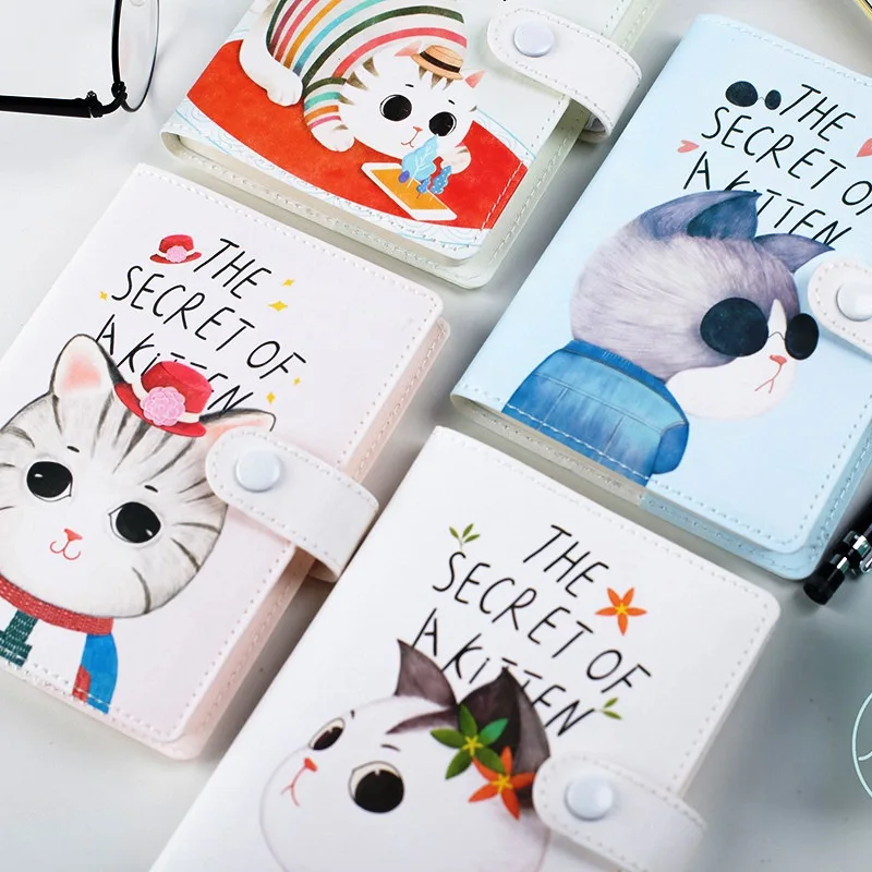 

Kittens Secret" Faux Leather Cute Cat Weekly Planner Daily Memo Study Notebook Journal Stationery Gift