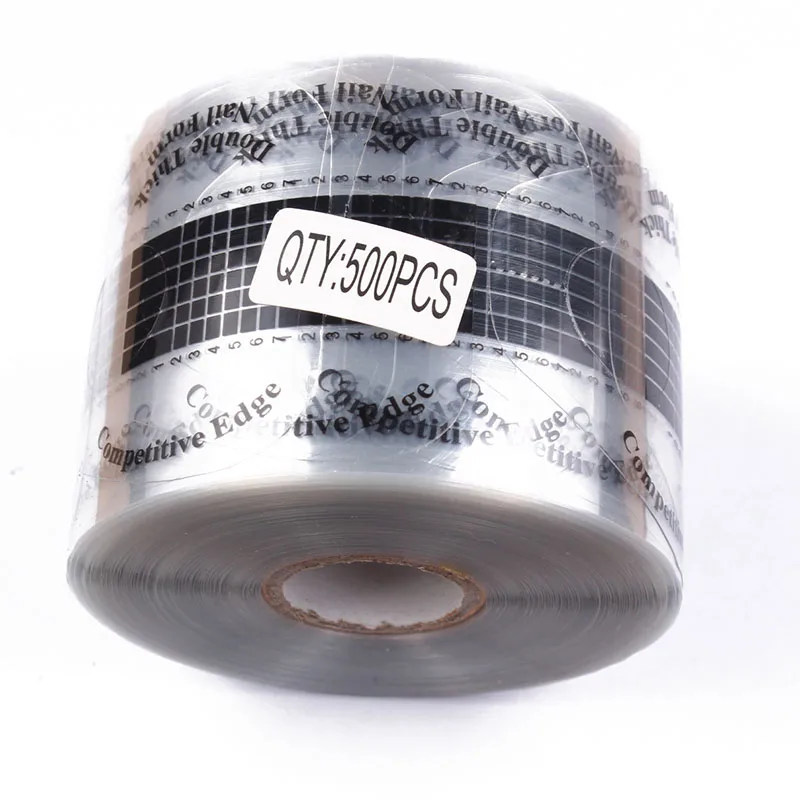 

500Pcs/roll Professional Nail Form Sticker UV Gel Nail Art Tip Extension Guide Tools for Salon Nails Care TransparentJT141