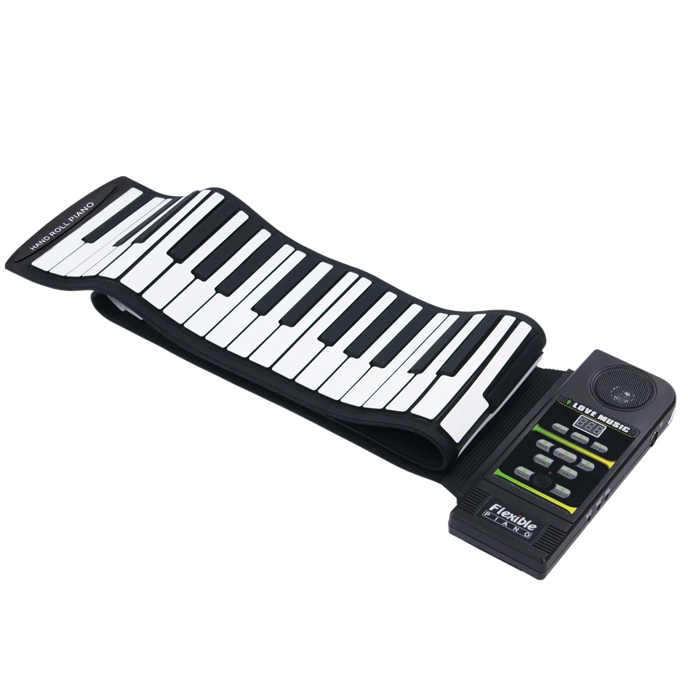 88 клавишная электронная клавиатура для фортепиано, кремниевое рулонное пианино с громким динамиком