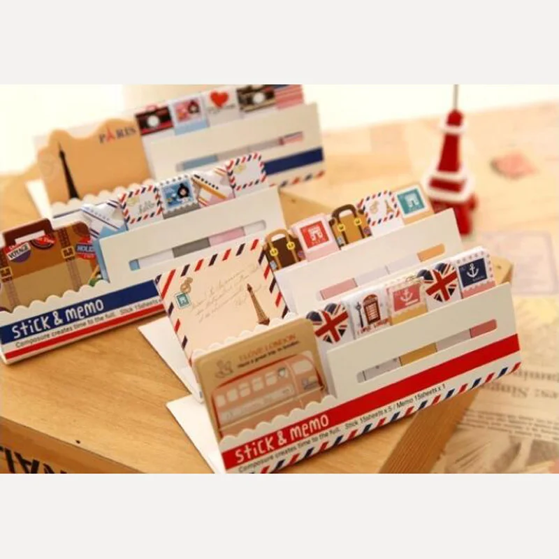 

AF31 Kawaii British Style & Animals Mini Memo Pad Notepad Note Book Sticky Notes Bookmark