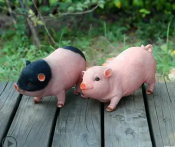 

Garden decoration courtyard ornaments creative gifts miniature pig models resin crafts animal simulation pig portraits statue