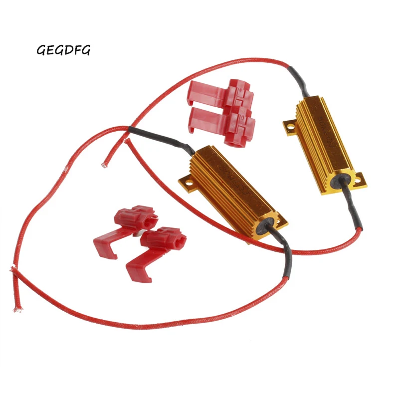 2x Led Drl Fog Light Canbus 50w 6ohm Load Resistor Canceller Decoder Dc