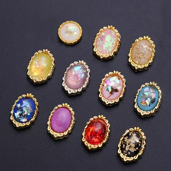 

5/10Pcs Mixed Nail Rhinestones Crystal Metal Studs Glitter Shining Retro Series Nail Accessories DIY Decorations Design