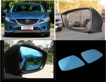 

LED heating side turn signal blue curvature anti defogging dazzling rearview mirror Rear view for MAZDA 6 M6 Atenza 2014-2018