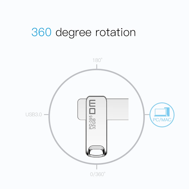 USB флеш накопитель DM PD095 объемом 64 ГБ металлическая Флешка 3 0 карта памяти 32 Гб