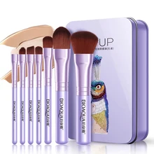 

New Arrived 7PCS Pro Pink Purple Makeup Brushes Set Soft Fiber Foundation Eyeshadow Powder BB Cream Base Brush Cosmetic Tool