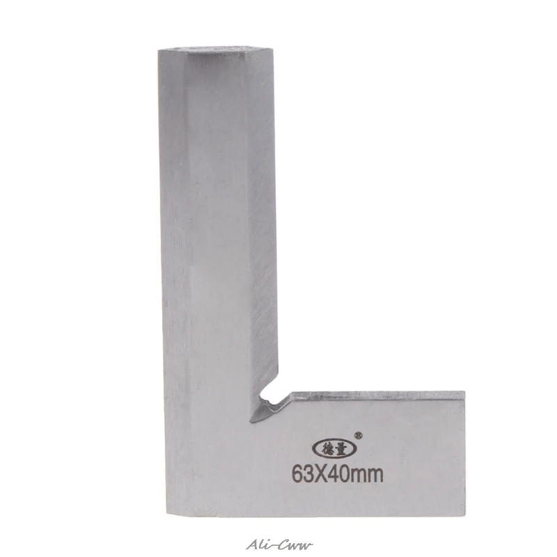 

2018 63x40mm Try Square Ruler Angle Broadside L-Shaped 90 Degree Blade Measuring Tool