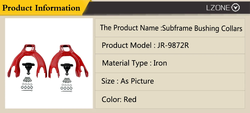 LZONE-регулируемый(L& R) передний верхний рычаг управления Развал Комплект для HONDA CIVIC EG 92-95 красный передний верхний развал рычаг комплект JR9872R