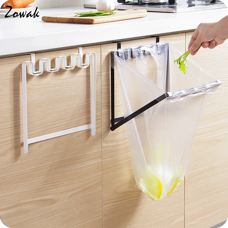 Kitchen Trash Bag Holder Over Cabinet Plastic Bag Holder For