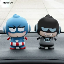 Автомобиль Oroament приборная панель украшения кукла мультфильм Бэтмен Человек-паук Капитан Америка Супермен флэш-человек аксессуары для интерьера