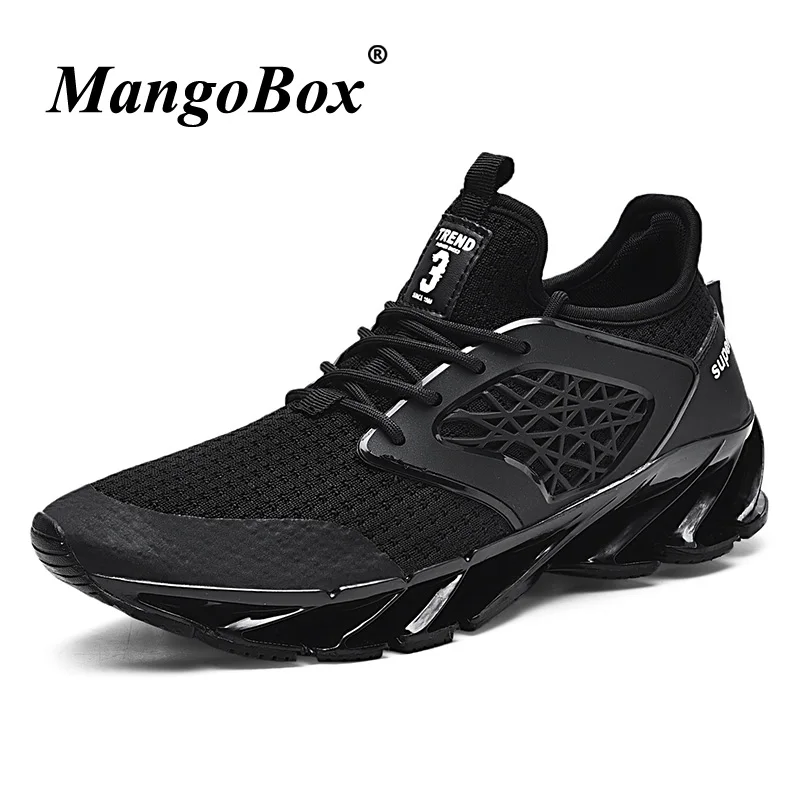 

Mesh Breathable Sport Shoes Men 2018 Spring Summer Running Shoes Black White Athletic Gym Sneakers Cushioning jogging Sneakers