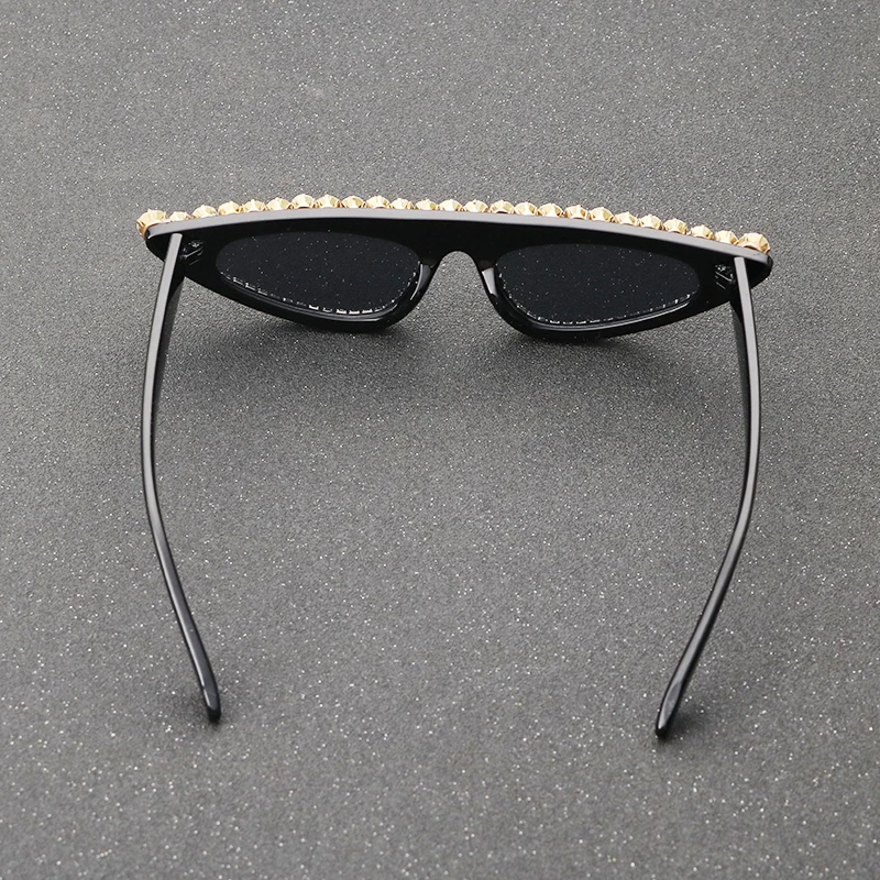 KeiKeSweet Топ брендовая Дизайнерская обувь Кристалл кошачий глаз солнцезащитные очки для женщин Винтаж зеркало Стразы оттенки ручной работы