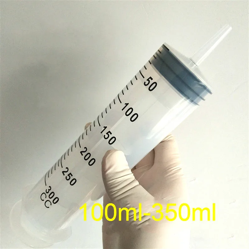 

Large Size Disposable Syringe With Silicone Tube Plastic Syringe Enema/Feeder Refilling Ink Dispensing Tool 80/100/150/200/350ML