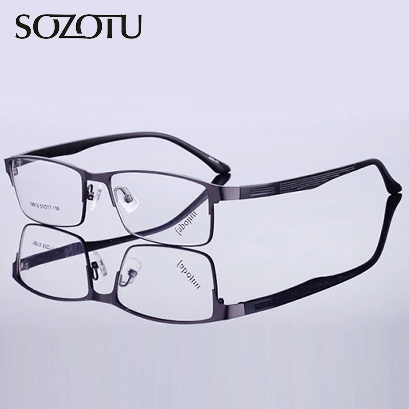 

SOZOTU Optical Eyeglasses Frame Men Nerd Computer Myopia Eye Glasses Spectacle Frame For Male Transparent Clear Lens YQ546