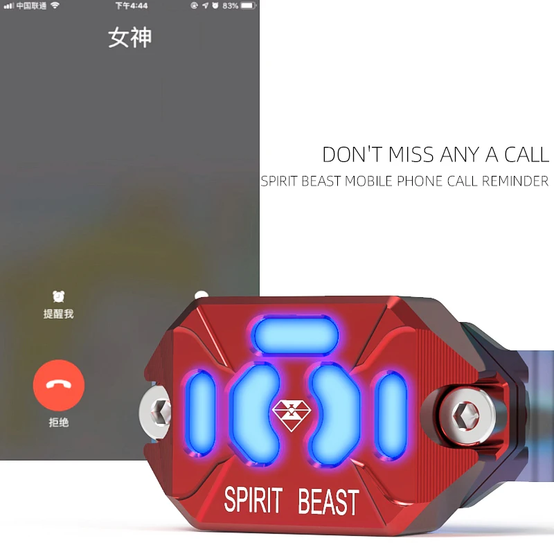 

SPIRIT BEAST Motorcycle Mobile Phone Call Sensor Motorbike Accessories Light Call Reminder Bluetooth Connection