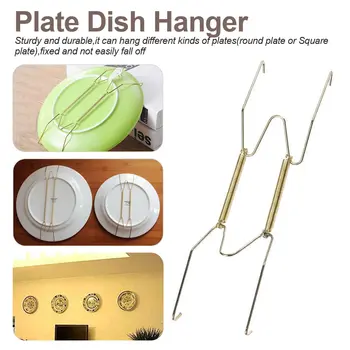 

Home decorating porch Decor Display Plate Dish Hangers Holder W Type Invisible Spring Hanging Hook Plates Home And Living