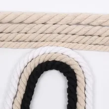 New 10 Meters 6MM/8MM/10MM/12MM 3 Shares Twisted 100% Cotton Cords DIY Craft Decoration Rope Cotton Cord for Bag Drawstring Belt original uk fraser anti static cord rope length 10 meters 850 10