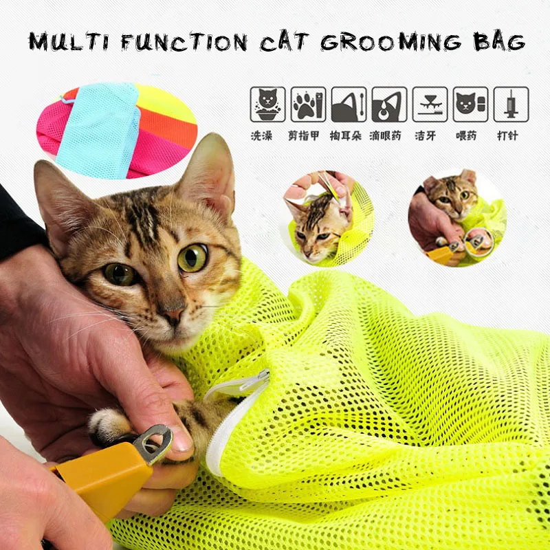Buy NEW Polyester MultiFunction Cat Grooming Bag Cat