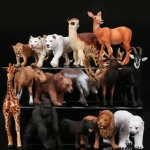 Имитация диких животных, модель детских игрушек, фигурки, фигурка, альпака, белый медведь, тигр, детские игрушки