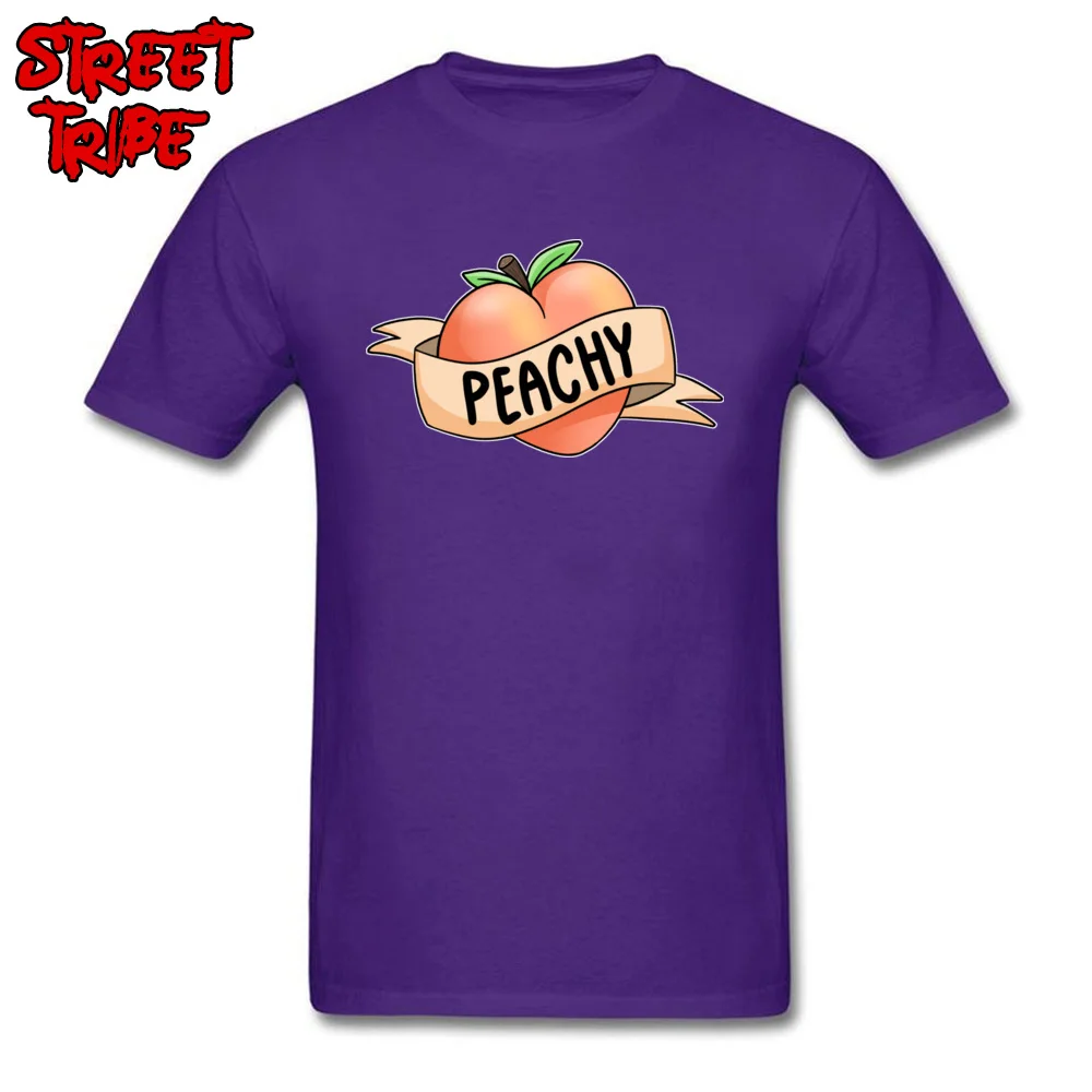 Just Peachy Street Short Sleeve Tops & Tees Labor Day O-Neck Cotton Man T Shirts Street Tees Fashionable Free Shipping Just Peachy purple